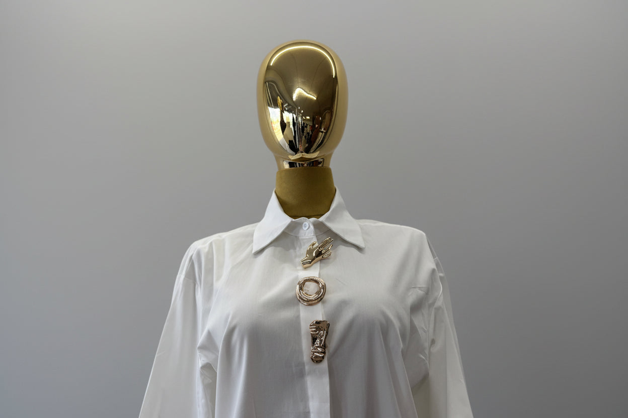 Shirt white gold