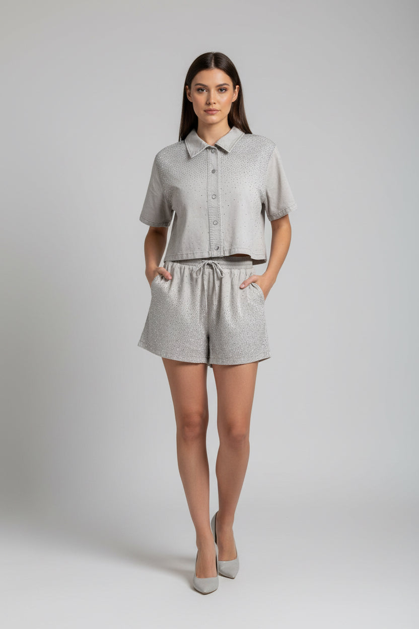 Set Grey Rhinestones