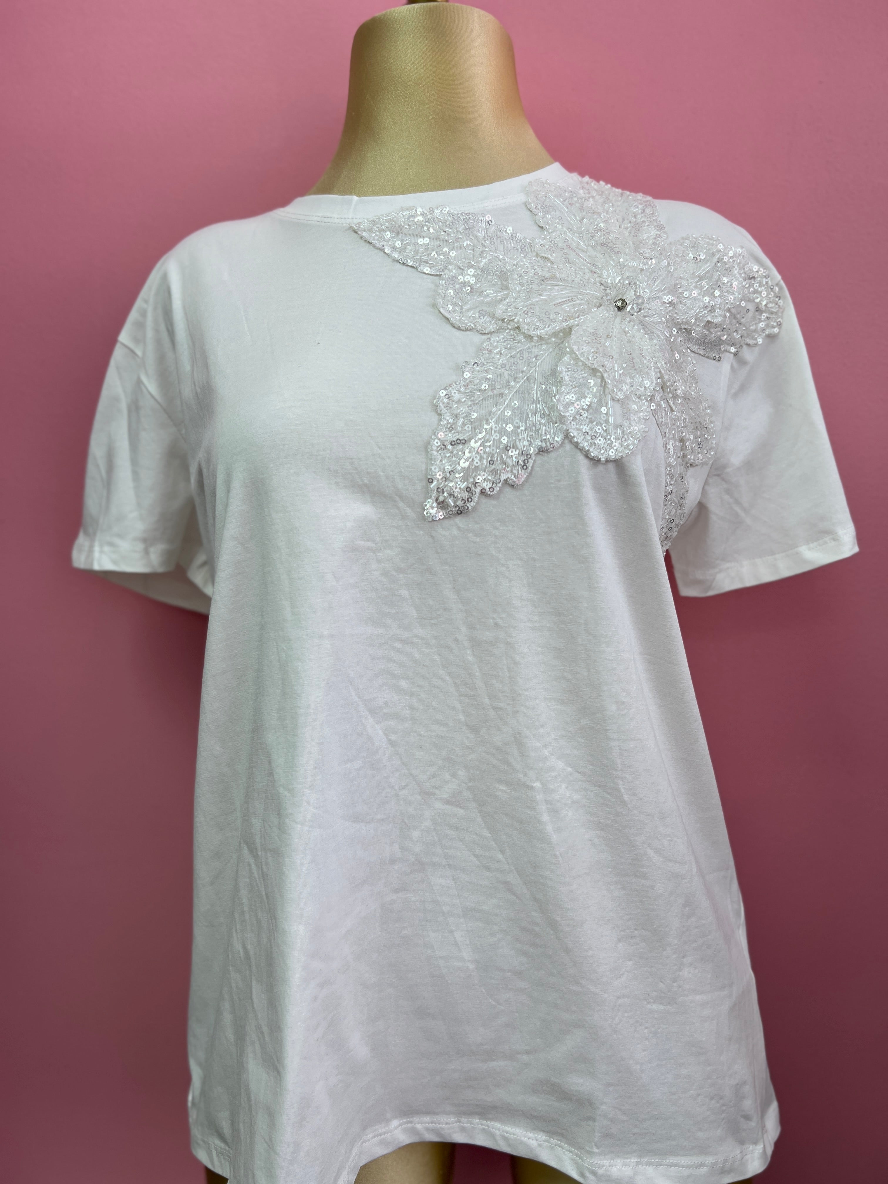 Shirt White Flower
