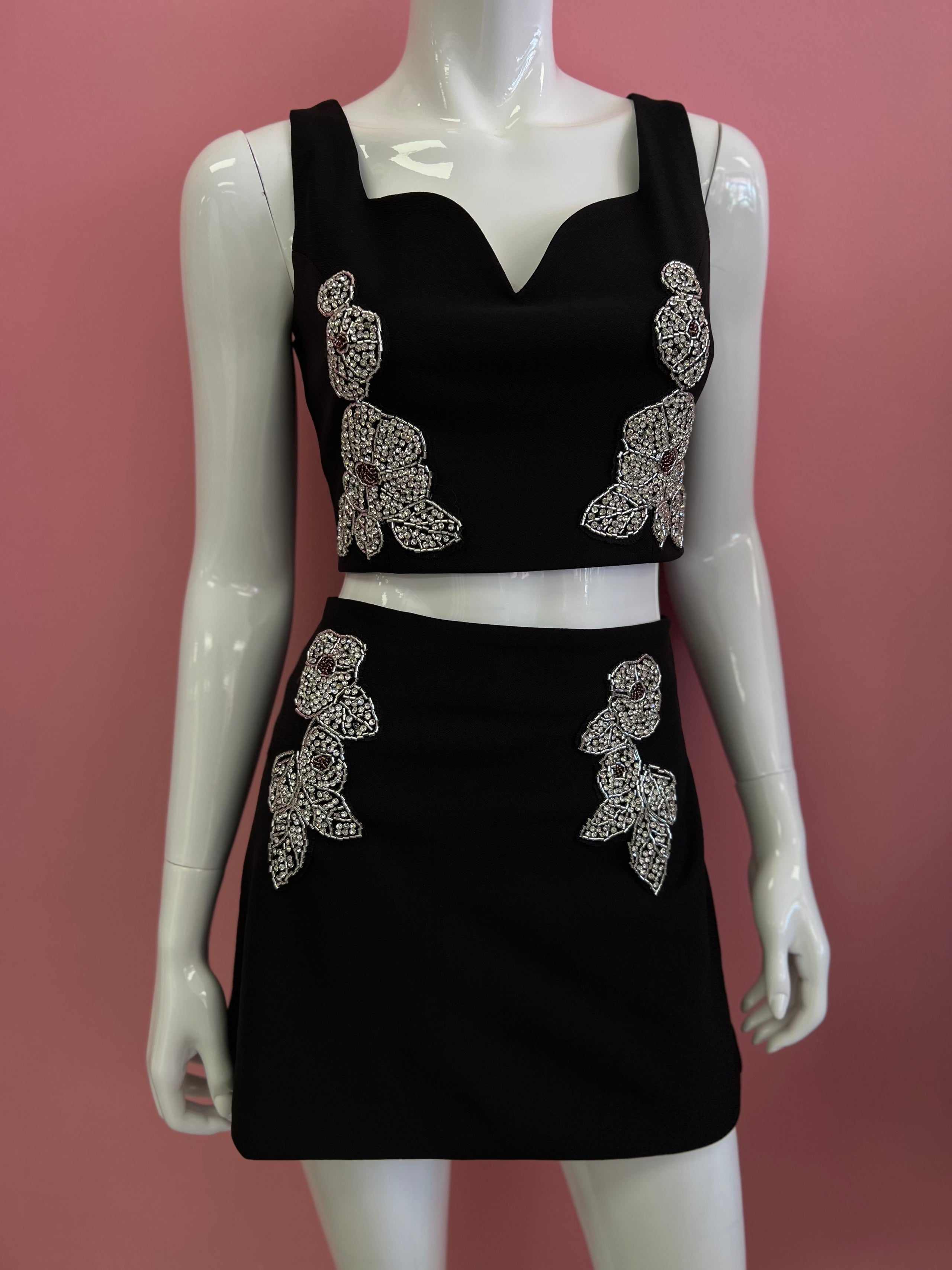 Set Black Rhinestone