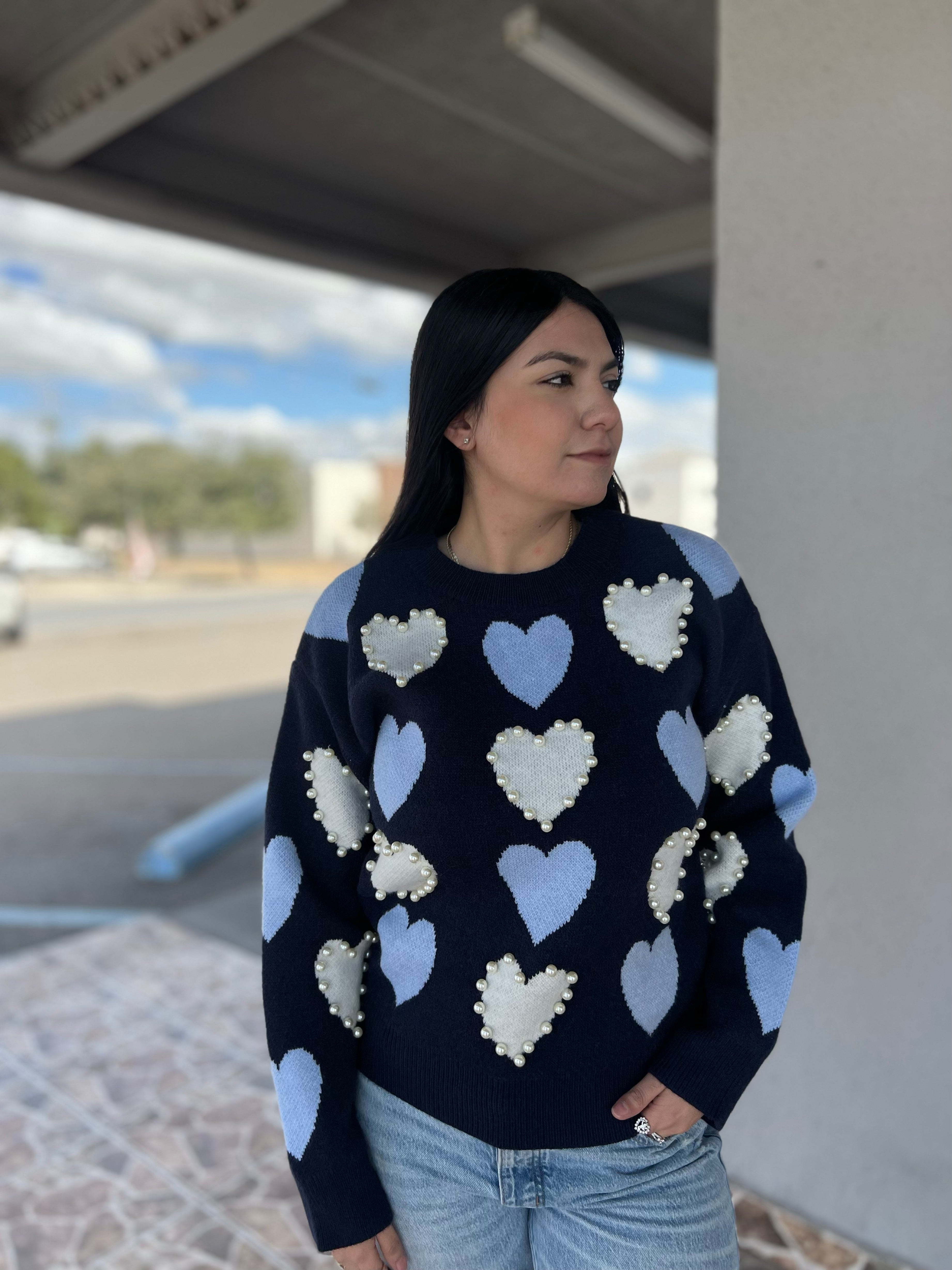 Sweater Blue Heart