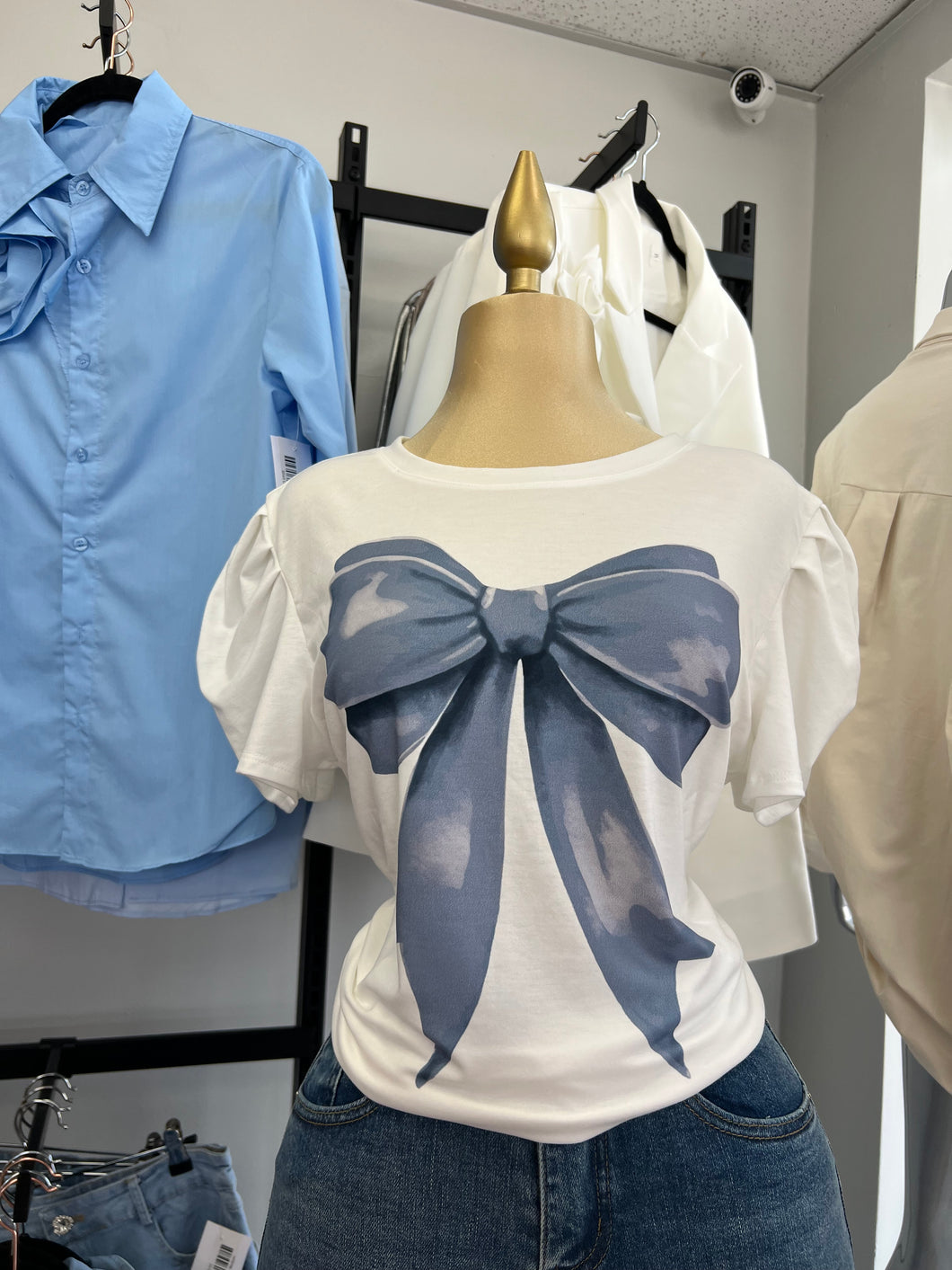 Shirt Blue Bow