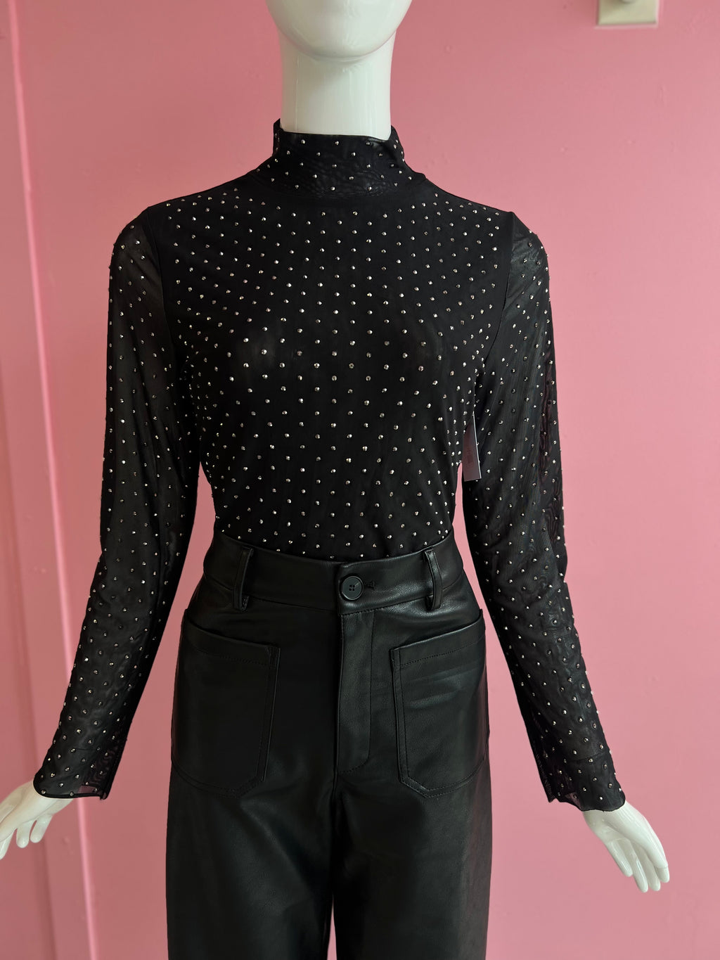 Shirt Rhinestones Black