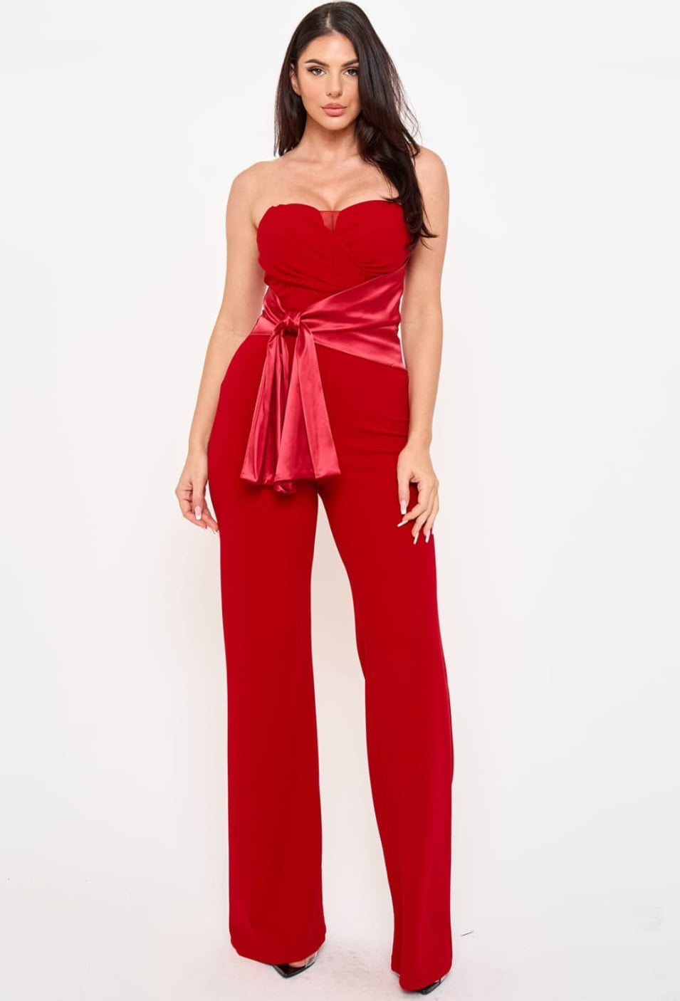 Jumpsuit Red Bow