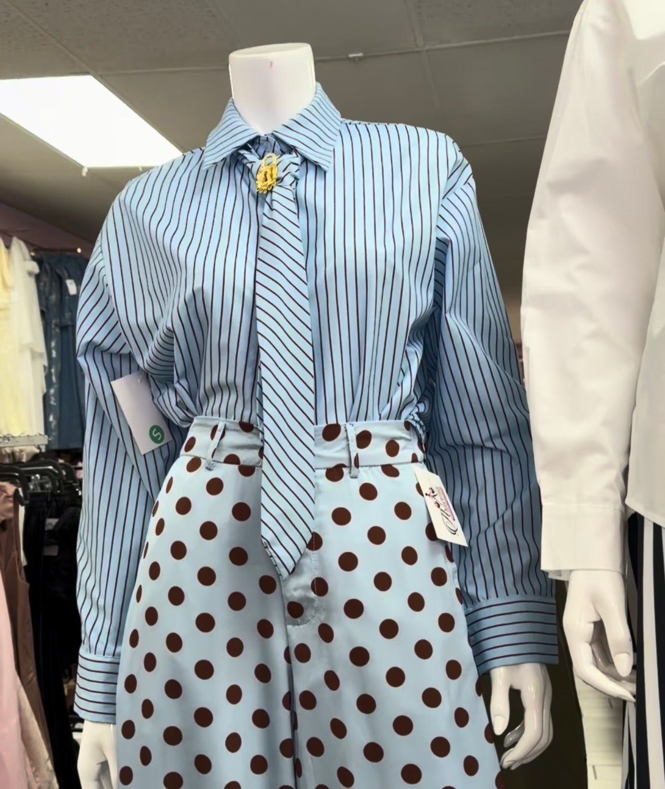Shirt Blue Brown