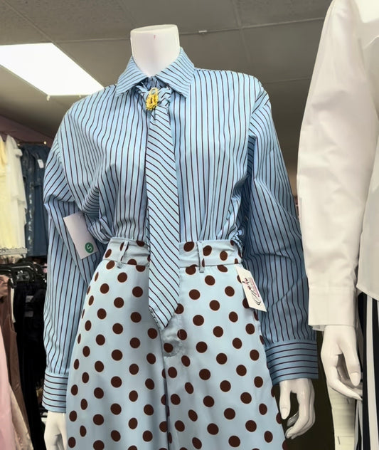 Shirt Blue Brown