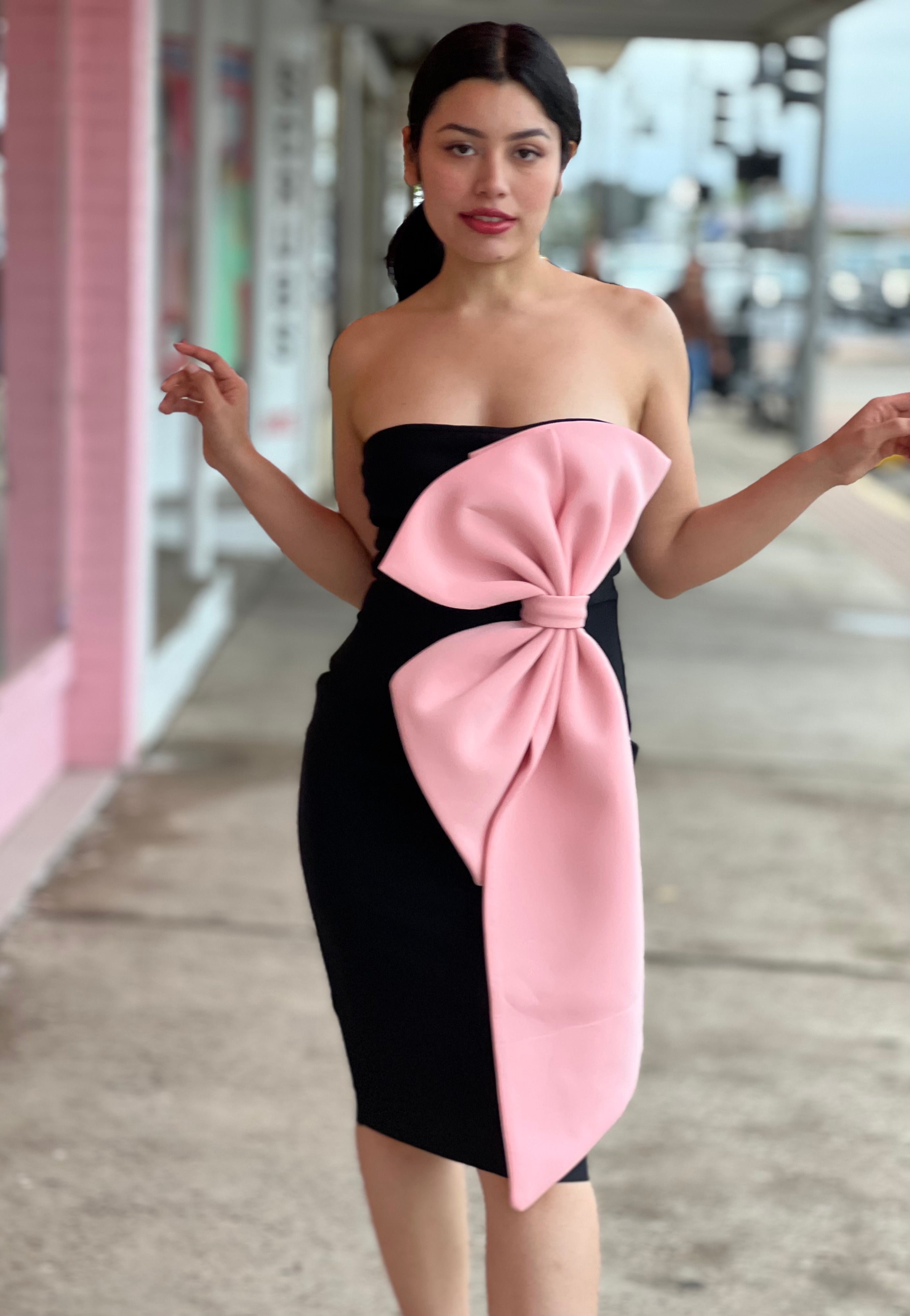 Dress Pink Bow
