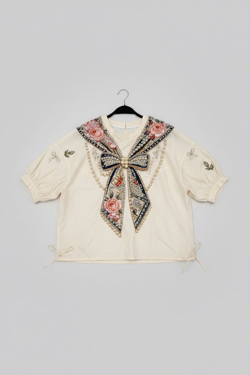 Shirt Pearl Bow