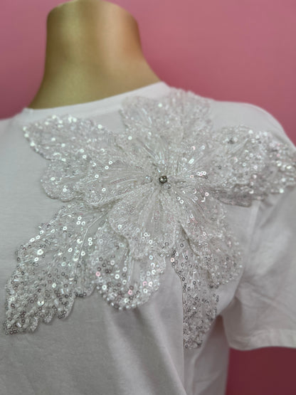 Shirt White Flower
