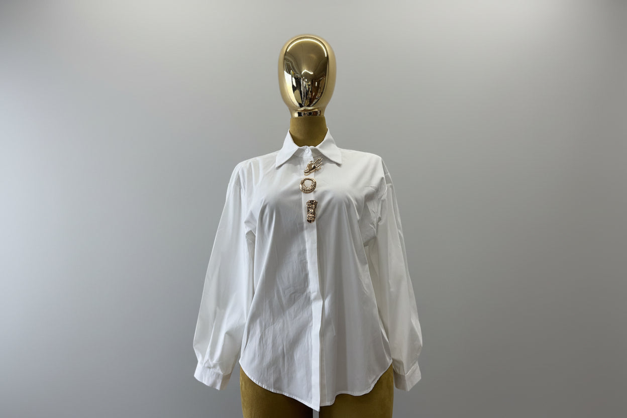 Shirt white gold