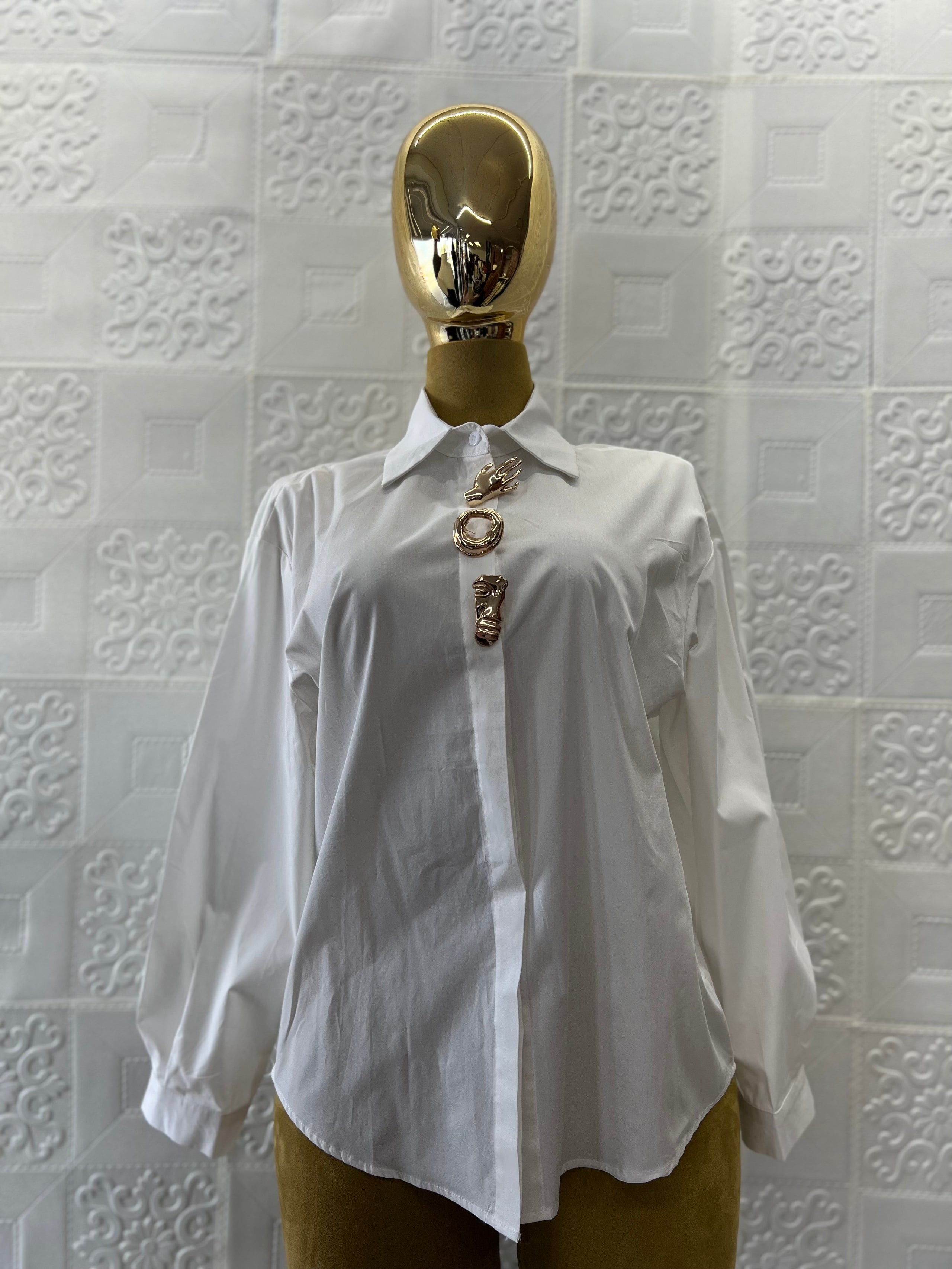 Shirt white gold