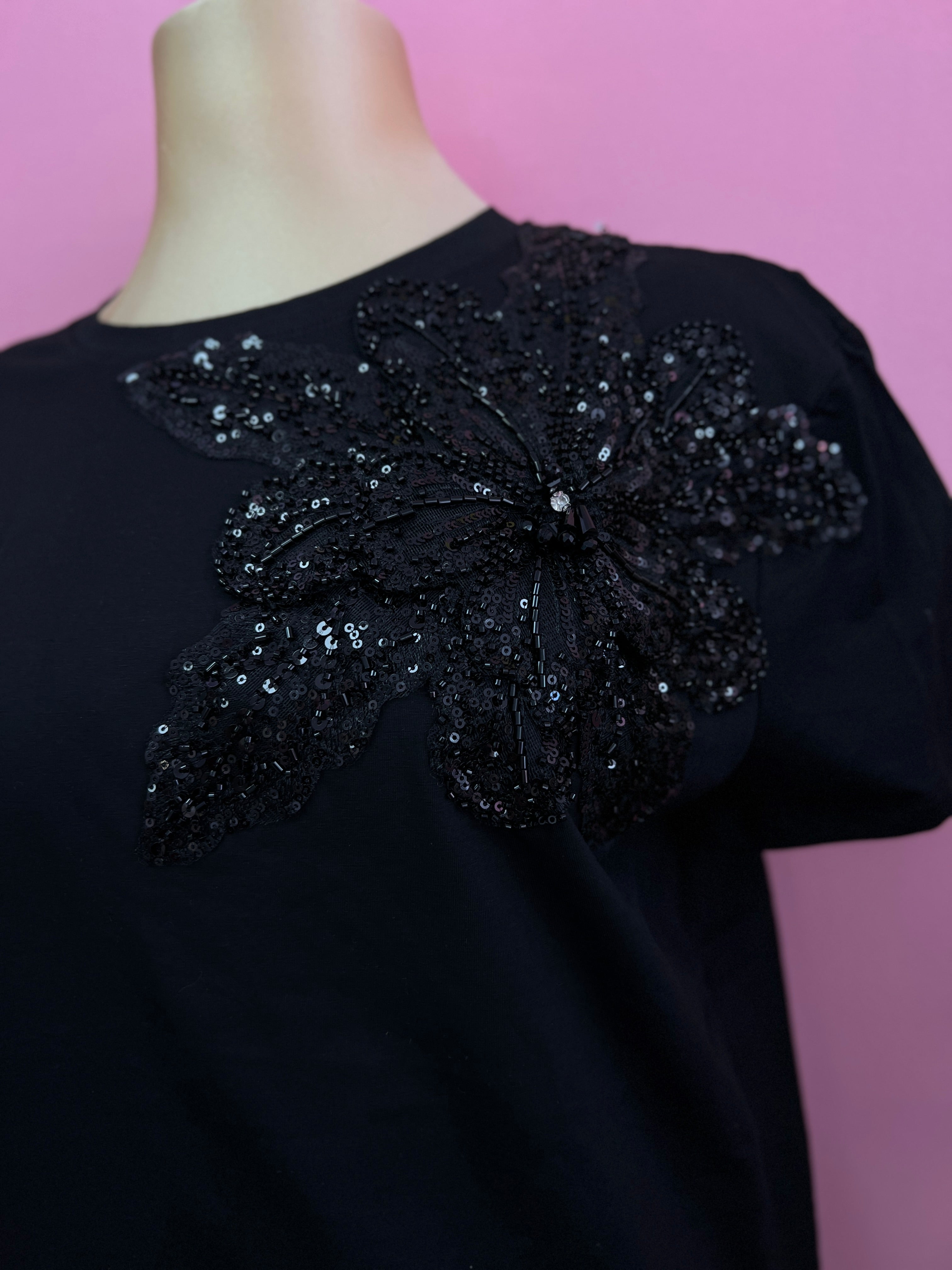 Shirt Black Flower
