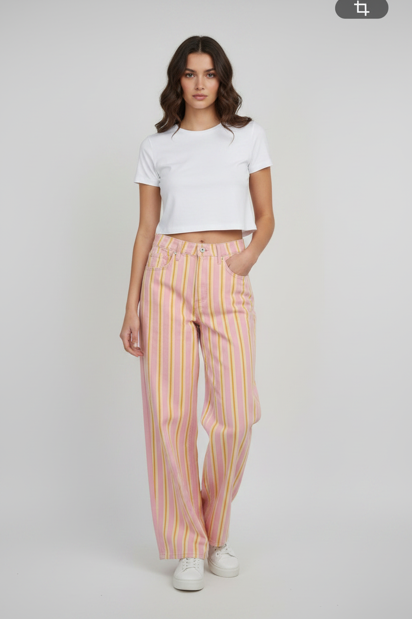 Jeans Pink/Yellow