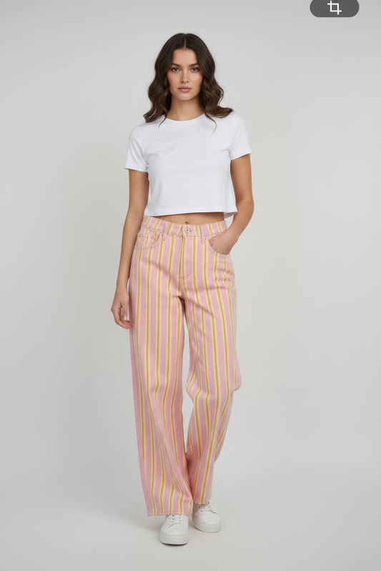 Jeans Pink/Yellow