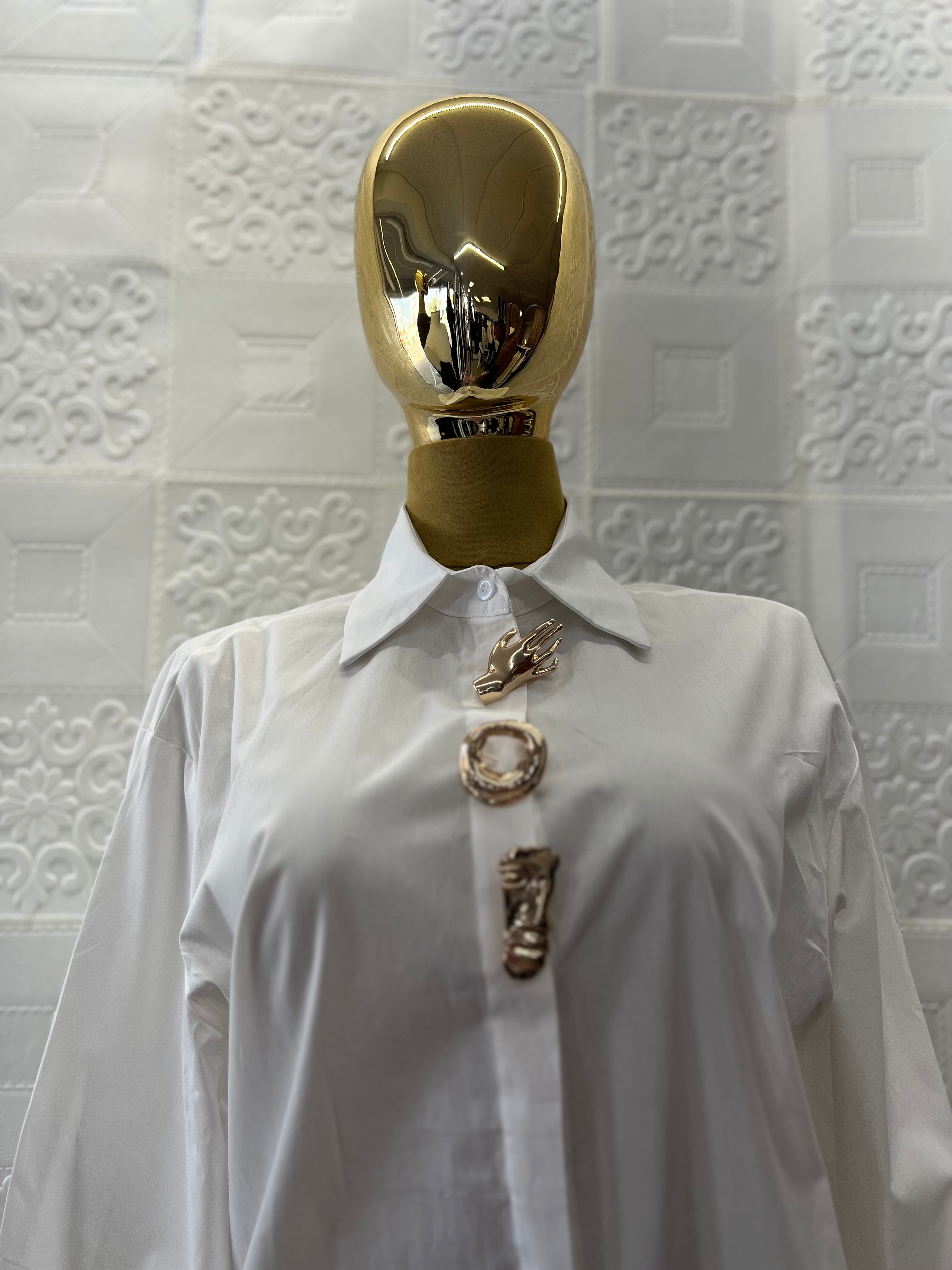 Shirt white gold