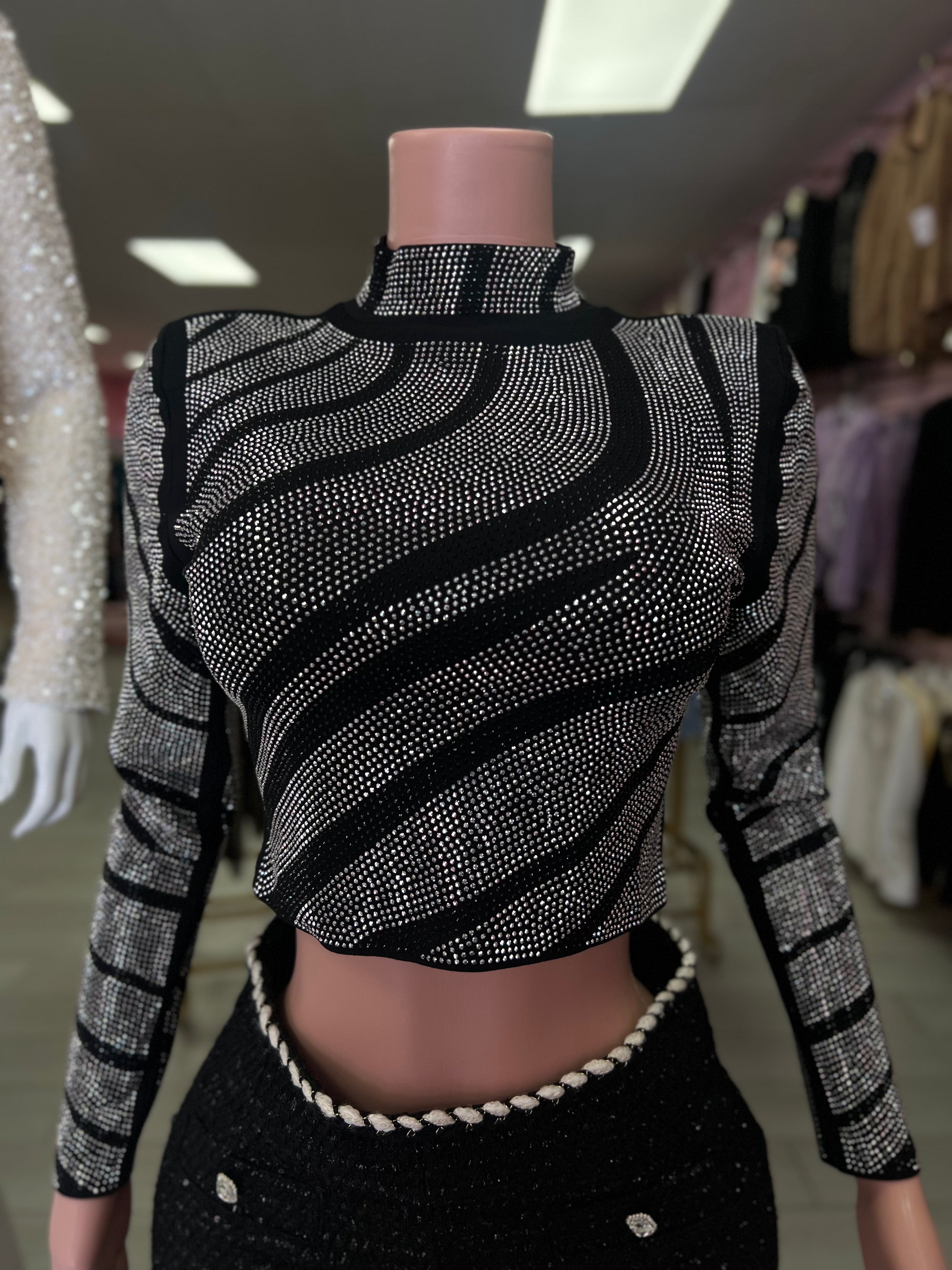 Shirt Rhinestones Top